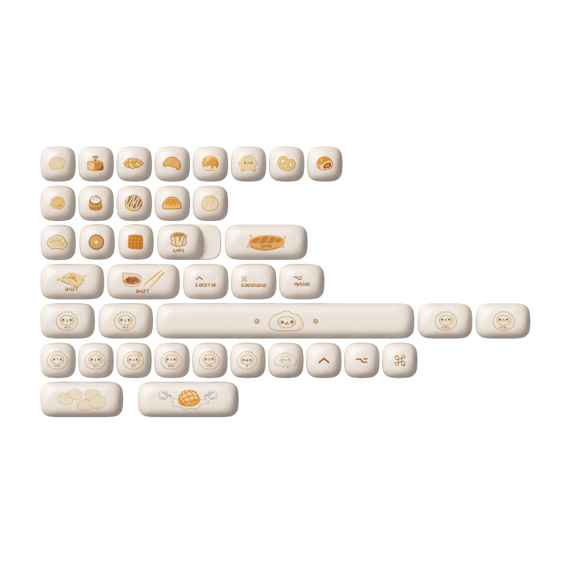Steamed Buns Tastenkappen Set (144-Tasten) - Image 4